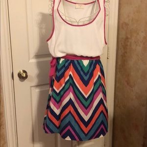 Women’s chevron printed mini dress